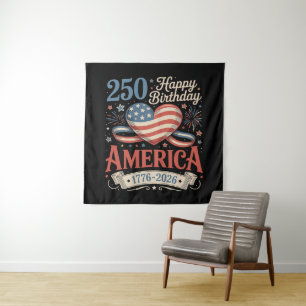 250th Birthday USA 250 Years Tapestry