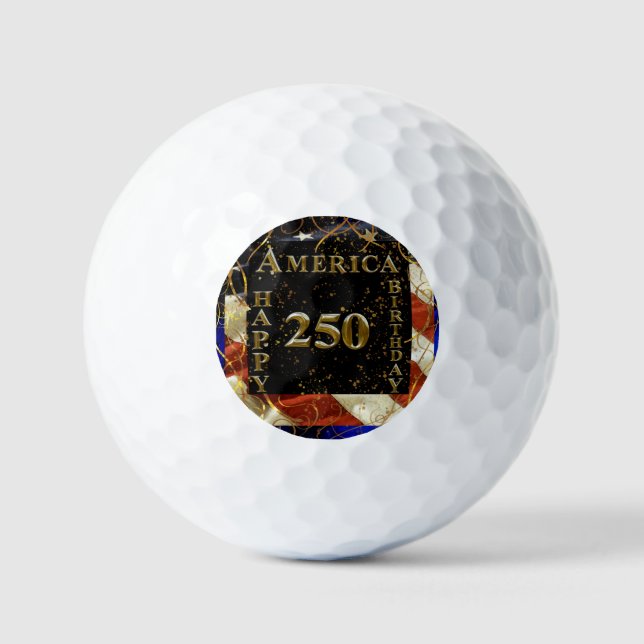250th Happy Birthday America! Golf Balls (Front)