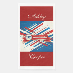 250th independence Day Modern Typography Patriotic Napkin