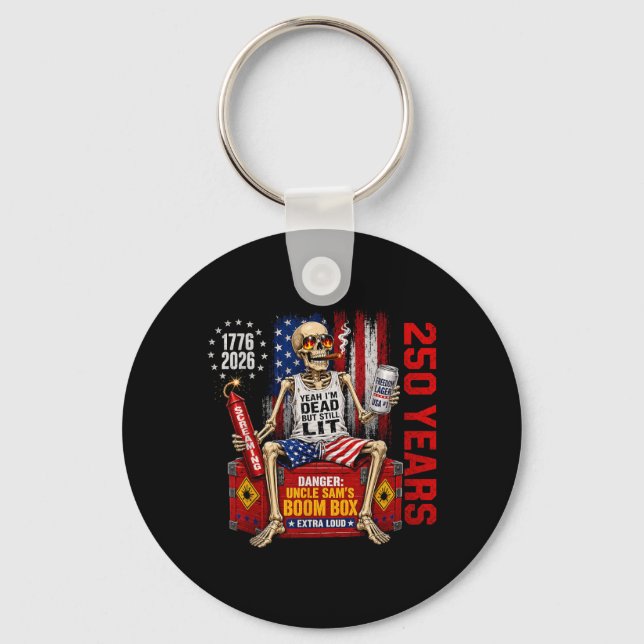250th Independence Day Skeleton Yeah Government Key Ring (Front)