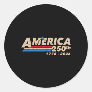 250th Patriotic 250 Year American Anniversary 4th Classic Round Sticker