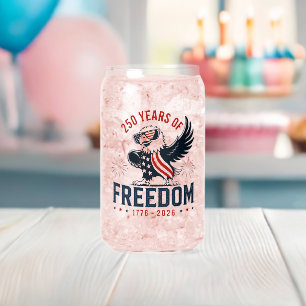 250th USA Anniversary Can Glass