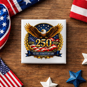 250th USA Anniversary Eagle Emblem 15 Cm Square Badge