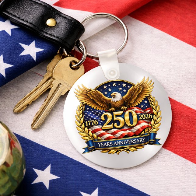 250th USA Anniversary Eagle Emblem  Key Ring (Creator Uploaded)
