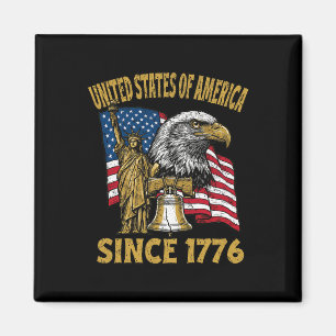 250th Years Liberty Bell Usa American Flag Ld Eagl Magnet