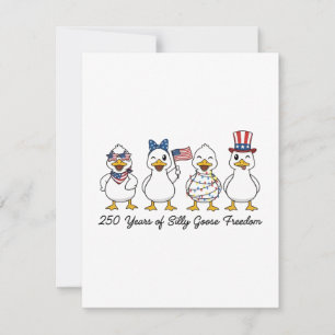 250th Years of Silly Goose Freedom Semiquincentenn Thank You Card