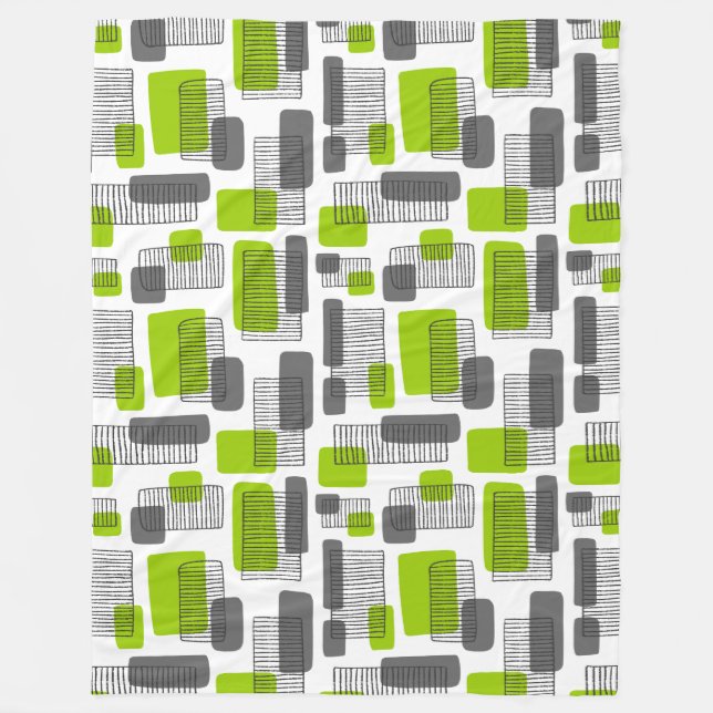 251215 - Green and Grey Fleece Blanket (Front)