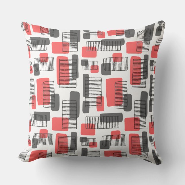 251215 - Tropical Pink and Grey Cushion (Front)
