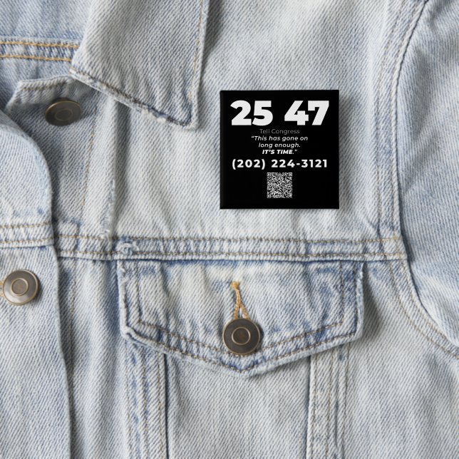 2547  15 CM SQUARE BADGE (In Situ)