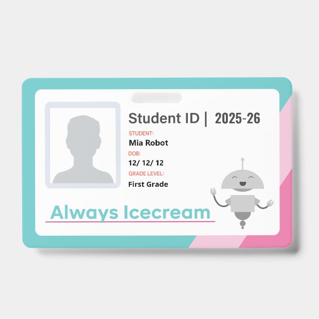 25-26 Always Icecream Badge ID Badge (Front)