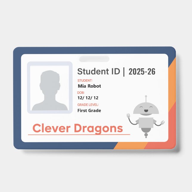 25-26 Clever Dragons Badge ID Badge (Front)