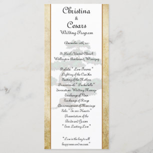 25 4x9 Wedding Program Geisha