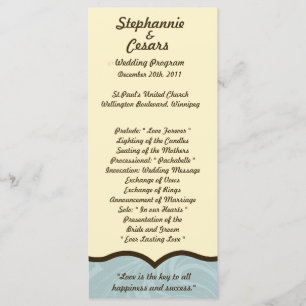 25 4x9 Wedding Program I Moustache You a Question