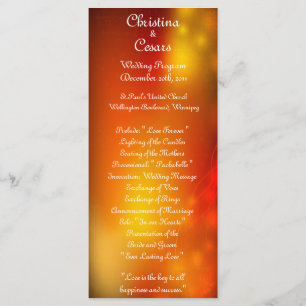 25 4x9 Wedding Program Moroccan Lantern