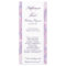 25 4x9 Wedding Program Purple Hydrangea