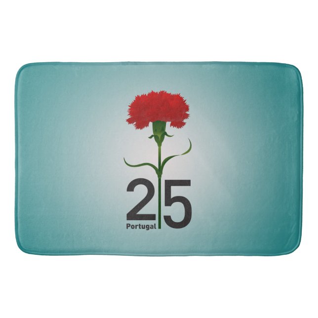 25 April, the Carnation Revolution, Portugal Bath Mat (Front)