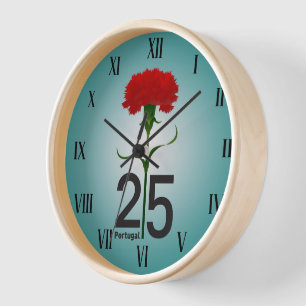 25 April, the Carnation Revolution, Portugal  Clock
