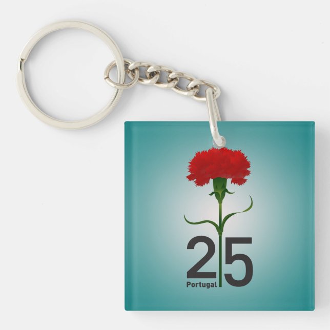 25 April, the Carnation Revolution, Portugal Key Ring (Front)