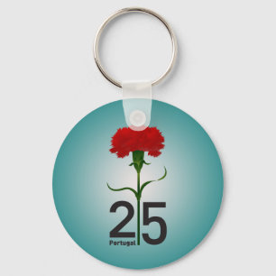 25 April, the Carnation Revolution, Portugal Key Ring