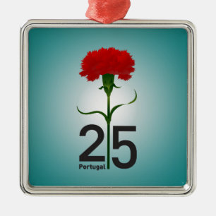 25 April, the Carnation Revolution, Portugal Metal Tree Decoration