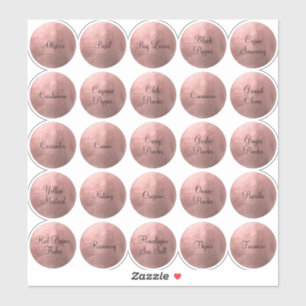 25 Black and Rose Gold Circle Spice