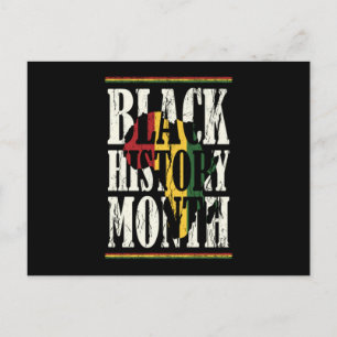 25 Black History Month African Pride Apparel Gift Announcement Postcard