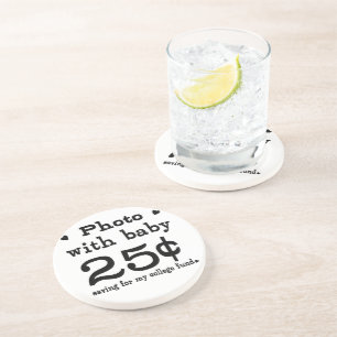 25 Cents Photo With Baby Coaster
