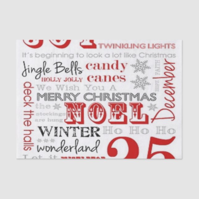 25 Days of Christmas Tissue Paper (Front)