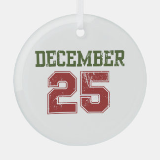 25 DECEMBER CHRISTMAS GLASS TREE DECORATION
