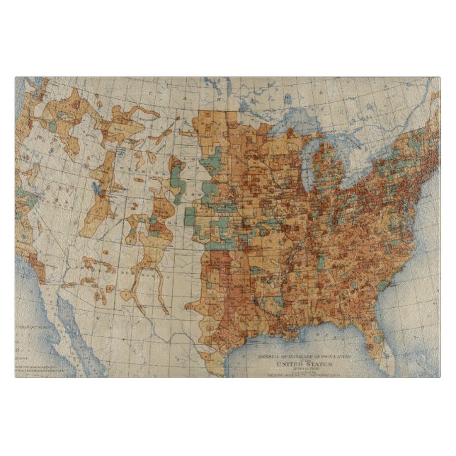 25 Density of increase of population, US, 18901900 Cutting Board (Front)