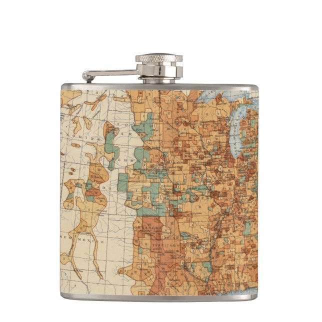 25 Density of increase of population, US, 18901900 Hip Flask (Front)