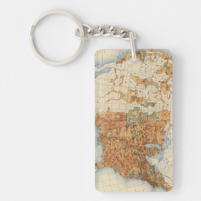 25 Density of increase of population, US, 18901900 Key Ring (Front)