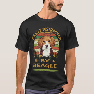 25 Easily Distracted By Beagle T-Shirt