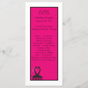 25 Giraffe Heart Wedding Programs