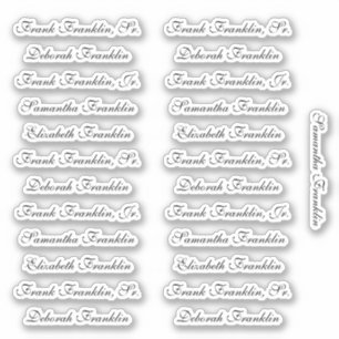 25 Guest Names Elegant English P Calligraphy