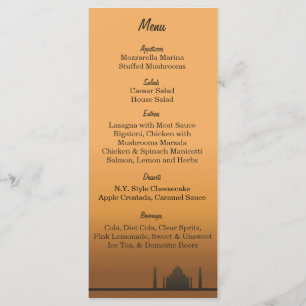 25 Indian Dream Wedding Menu Tags