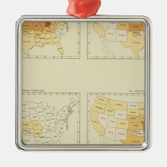 25 Interstate migration 1890 INLA Metal Ornament (Front)