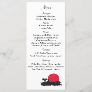 25 Japanese Rising Sun Wedding Menu Tags