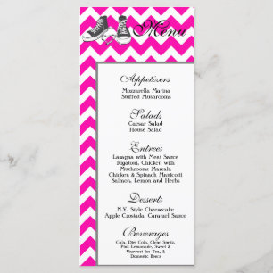 25 Menu Cards Chevron Stripe Zig Zag Print Fabric