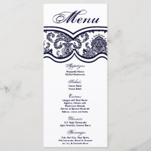 25 Menu Cards Damask Lace Print Pattern Fabric