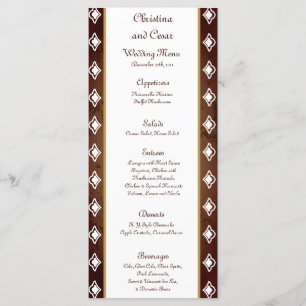 25 Menu Cards Deep Moroccan Brown
