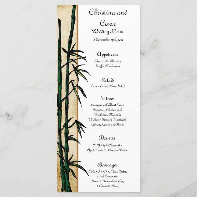 25 Menu Cards Geisha (Front)