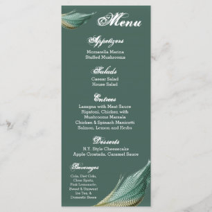 25 Menu Cards Quail Feather Bird Pigeon
