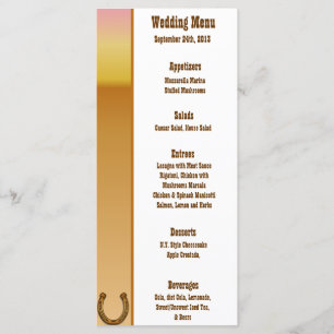 25 Menu Cards Wagon Wheel/Horse Shoe Sunset Desert