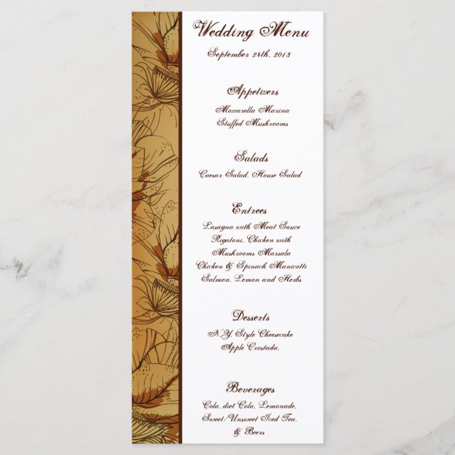 25 Menu Cards Western Cowgirl Hat/Boots Brown cowb (Front)