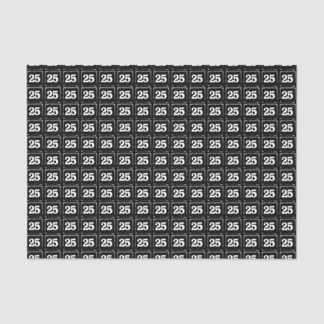 25 on Black Tissue Paper (Front)