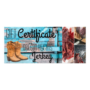 25 Pack Business Gift Certificate Blue Wood Barn D