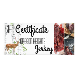 25 Pack Business Gift Certificate Deer Doe Buck Wo