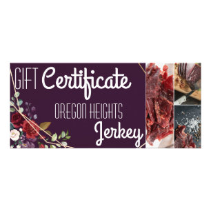 25 Pack Business Gift Certificate Plum Purple Rose