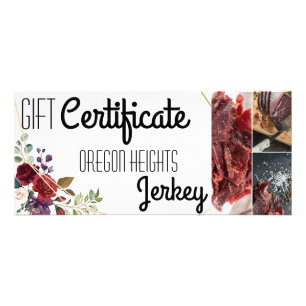 25 Pack Business Gift Certificate White Roses Gold